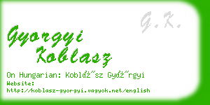 gyorgyi koblasz business card